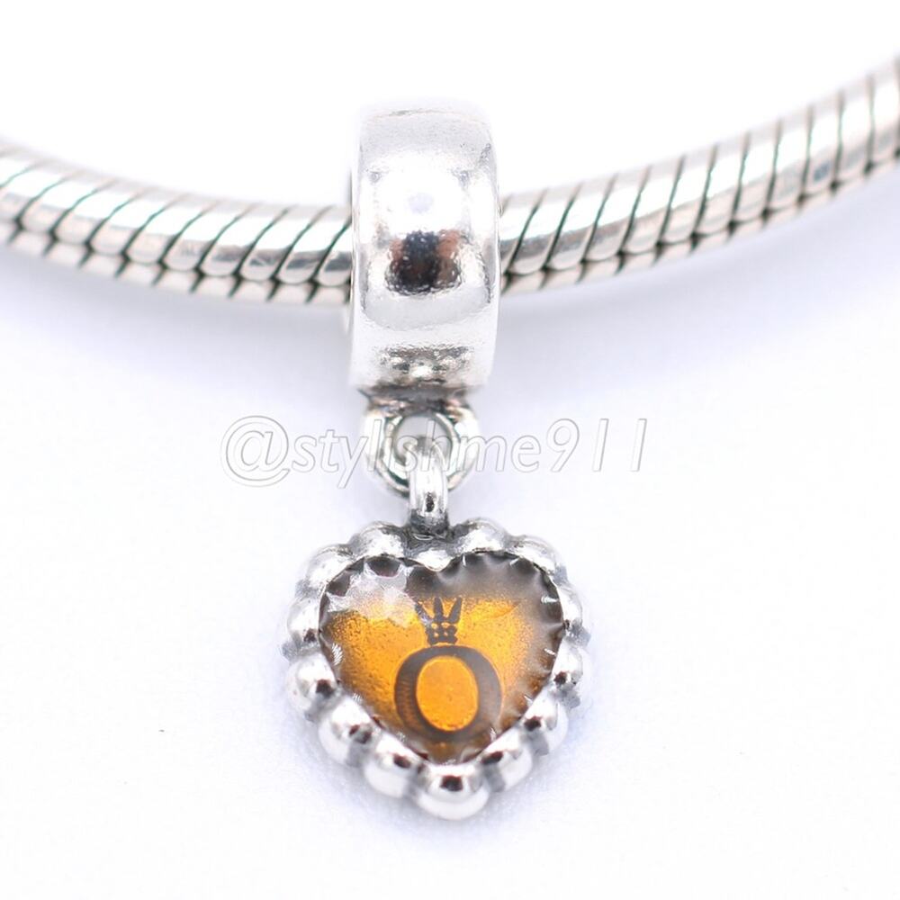 Authentic PANDORA Retired Brown Pandora Forever Charm - 790471E10